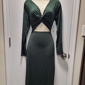 Old Navy Deep Green Long Sleeve Dress